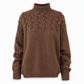 ⭐👚 Top-bewertet – Legerer Strickpullover mit Rollkragen in Unifarbe