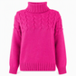 ⭐👚 Top-bewertet – Legerer Strickpullover mit Rollkragen in Unifarbe