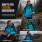 Paare Outdoor-Mantel mit Kapuze, fleecegefüttert, verdickt, winddicht und warm für den Winter, erhältlich in großen Größen