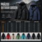 Paare Outdoor-Mantel mit Kapuze, fleecegefüttert, verdickt, winddicht und warm für den Winter, erhältlich in großen Größen