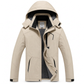Paare Outdoor-Mantel mit Kapuze, fleecegefüttert, verdickt, winddicht und warm für den Winter, erhältlich in großen Größen
