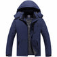 Paare Outdoor-Mantel mit Kapuze, fleecegefüttert, verdickt, winddicht und warm für den Winter, erhältlich in großen Größen