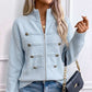 Lässige Damen-Strickjacke mit doppeltem Reißverschluss