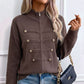 Lässige Damen-Strickjacke mit doppeltem Reißverschluss
