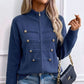 Lässige Damen-Strickjacke mit doppeltem Reißverschluss